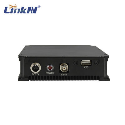 UGV Wireless Analog NTSC PAL เครื่องส่งสัญญาณวิดีโอ COFDM QPSK AES การเข้ารหัสความล่าช้าต่ำ 300-2700MHz