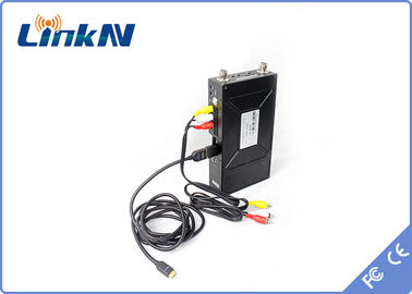 Manpack Portable AES256 COFDM เครื่องส่งสัญญาณวิดีโอดิจิตอล PSK HDMI และ CVBS H.264 การเข้ารหัส AES256 ความล่าช้าต่ำ